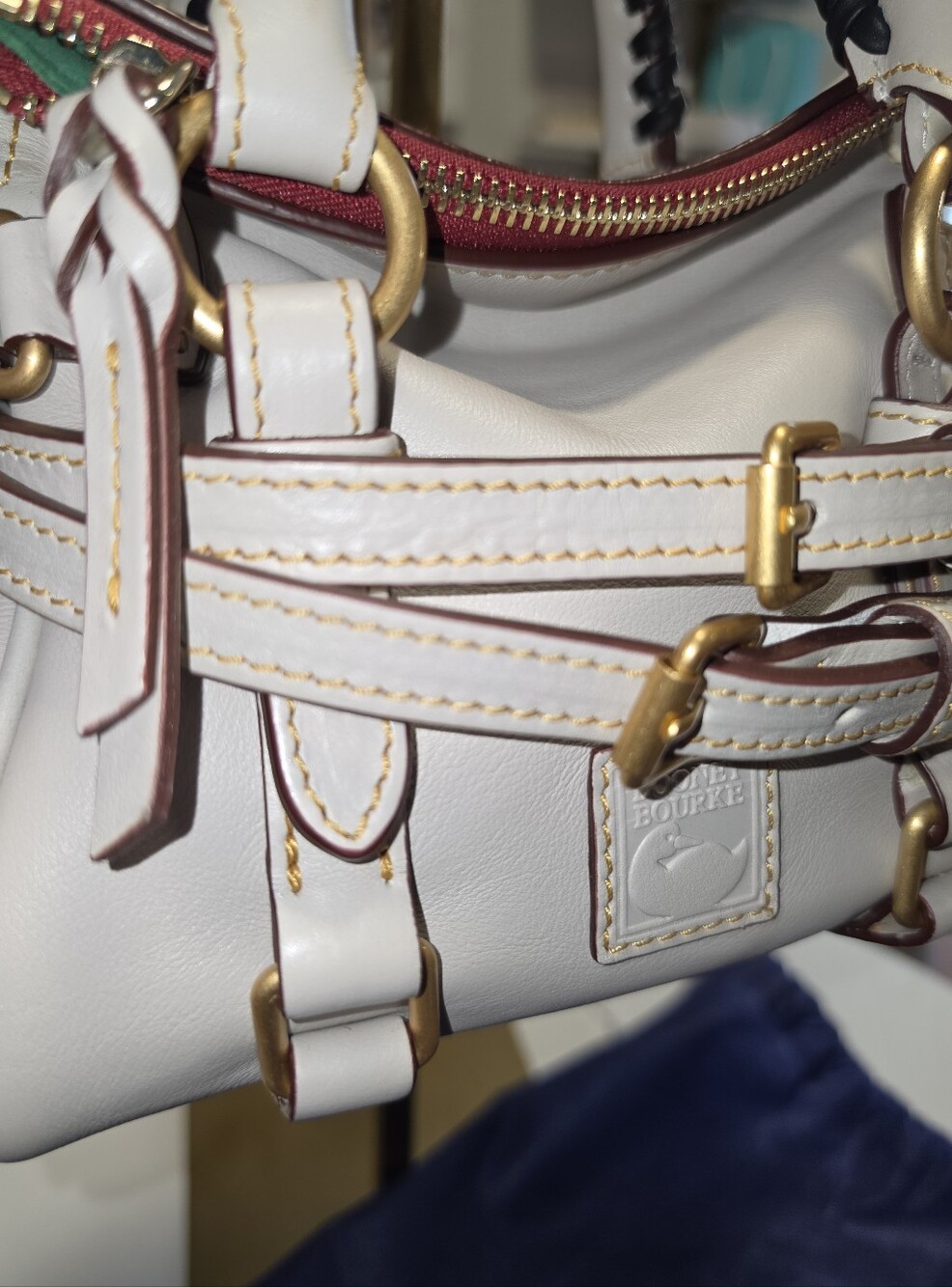Dooney & Bourke Nano Florentine Satchel in Ecru